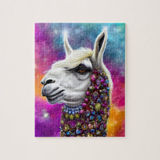 Puzzle Llama à bijoux colorés