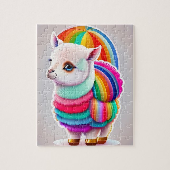 Puzzle Llama Fluffée Cute (Vertical)