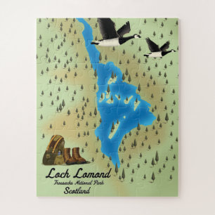 Puzzle Loch Lomond, Trossachs, Carte de l'Ecosse