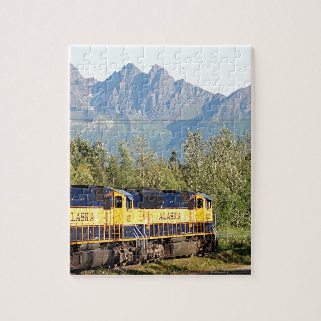 Puzzle locomotive ferroviaire de l'Alaska (Vertical)