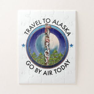Puzzle logo de voyage en Alaska