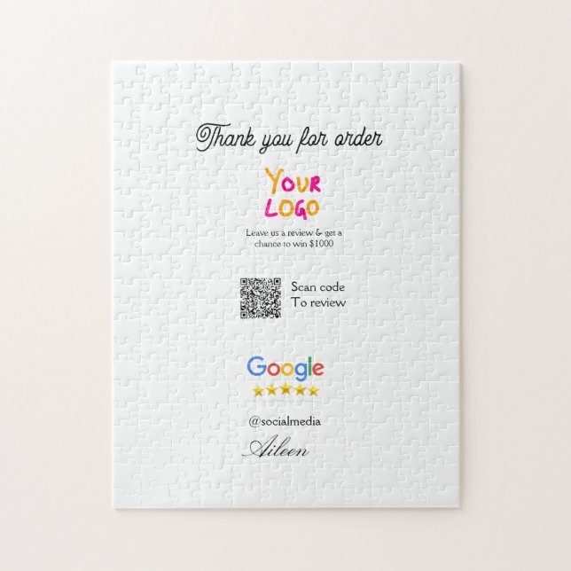 Puzzle logo du site Web d'entreprise de Google avis scann (Vertical)
