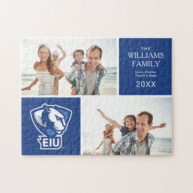 Puzzle Logo Eastern Illinois University Panthers (Horizontal)