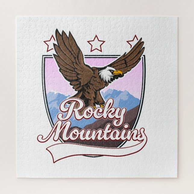 Puzzle Logo Rocky Mountains (Vertical)