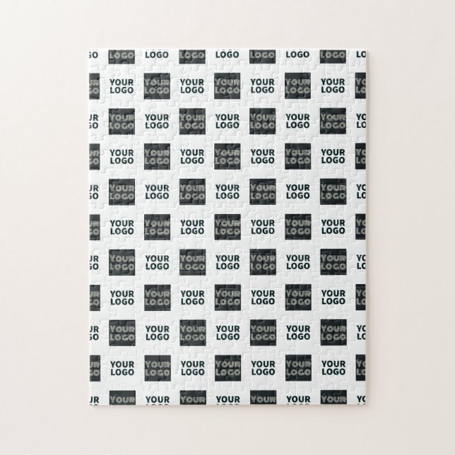 Puzzle Logo simple à répétition 2 | Blanc (Vertical)