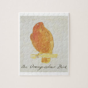 Puzzle L'oiseau orange de couleur, de 'seize dessins de