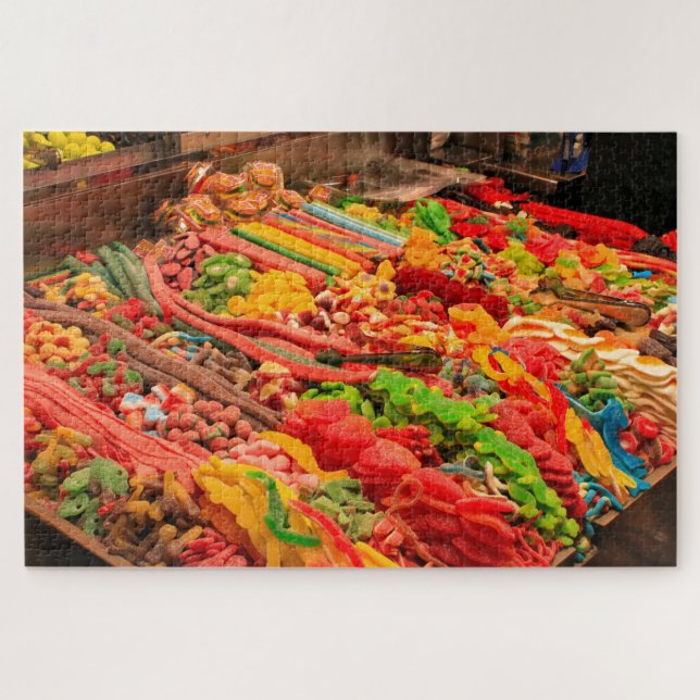 Puzzle Lollies et bonbons au marché, Barcelone (Horizontal)