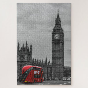Puzzle London Red Bus & Big Ben Art Travel