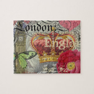 Puzzle Londres Angleterre Voyage Europe Vintage Art