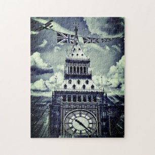 Puzzle Londres, Big Ben et Airplane Union Jacks/Surreal A