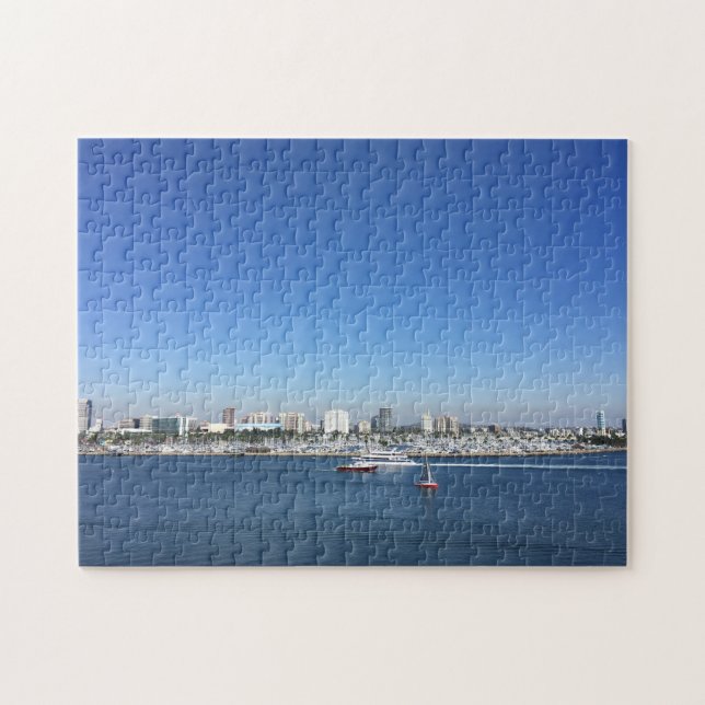 Puzzle Long Beach California City Skyline (Horizontal)