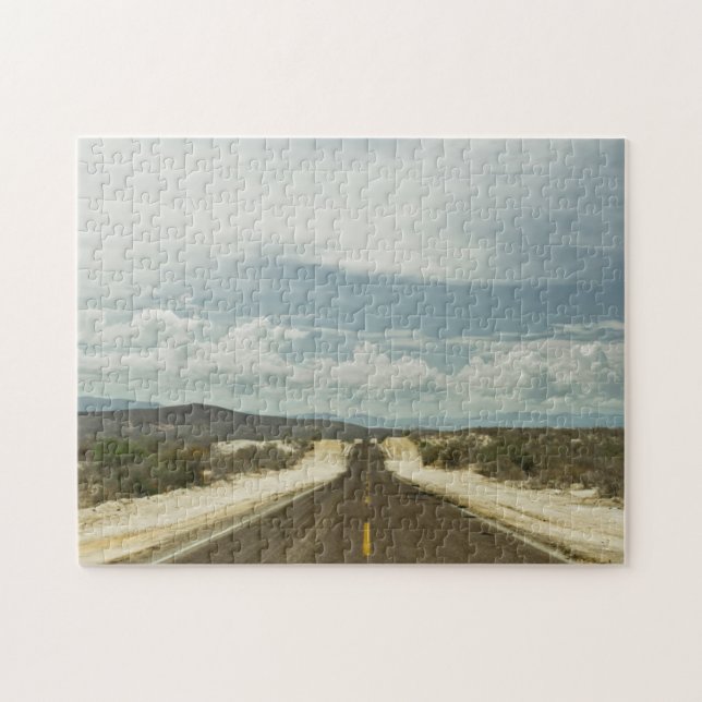 Puzzle Longue route droite par le paysage de Baja de (Horizontal)