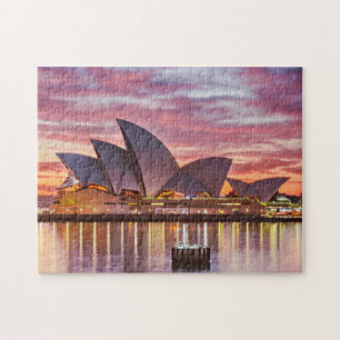 Puzzle L'opéra de Sydney en Australie au coucher du sole