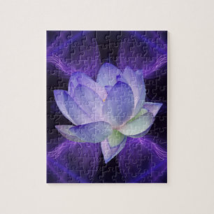 Puzzle Lotus pourpre et géométrie sacrée