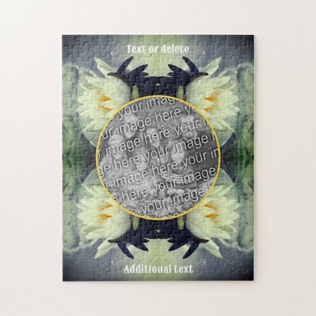 Puzzle Lotus Water Lily Flower Créez votre propre photo (Vertical)
