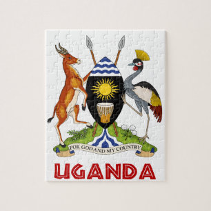 Puzzle L'OUGANDA - drapeau/emblème/manteau des