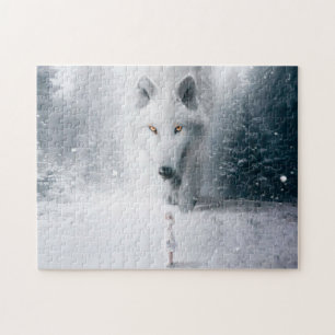 Puzzle Loup blanc géant