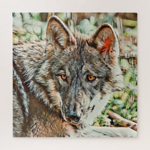 Puzzle loup cinglé