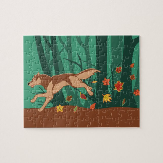 Puzzle Loup d'automne (Horizontal)