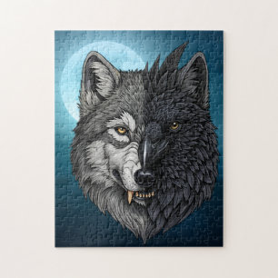 Puzzle Loup de Corbeau de la nature sauvage