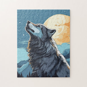 Puzzle Loup et Lune