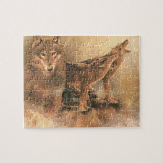 Puzzle Loups Brown sauvages (Horizontal)