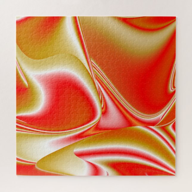 Puzzle Love and Gold Abstrait 3D Rainbowart (Horizontal)