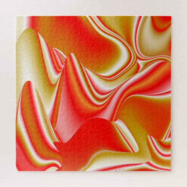 Puzzle Love and Gold Abstrait 3D Rainbowart (Horizontal)