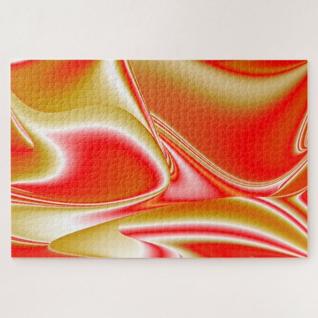 Puzzle Love and Gold Abstrait 3D Rainbowart (Horizontal)