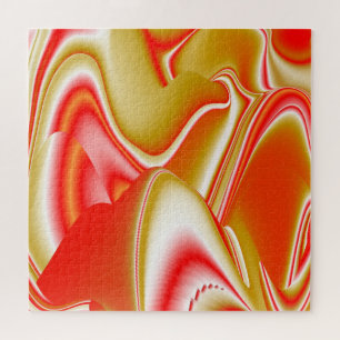 Puzzle Love and Gold Abstrait 3D Rainbowart