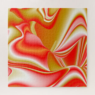 Puzzle Love and Gold Abstrait 3D Rainbowart