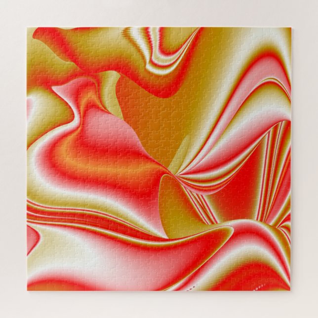 Puzzle Love and Gold Abstrait 3D Rainbowart (Horizontal)