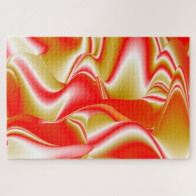 Puzzle Love and Gold Abstrait 3D Rainbowart (Horizontal)