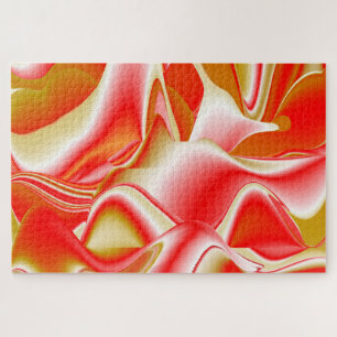 Puzzle Love and Gold Abstrait 3D Rainbowart