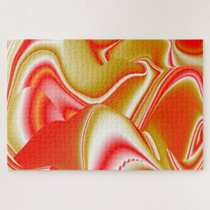 Puzzle Love and Gold Abstrait 3D Rainbowart