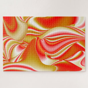 Puzzle Love and Gold Abstrait 3D Rainbowart