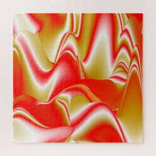 Puzzle Love and Gold Abstrait 3D Rainbowart