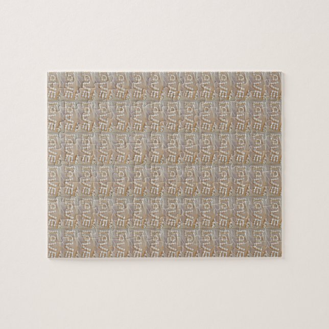 Puzzle Love Heart Sea Shell Beach Hearts Seashells été (Horizontal)