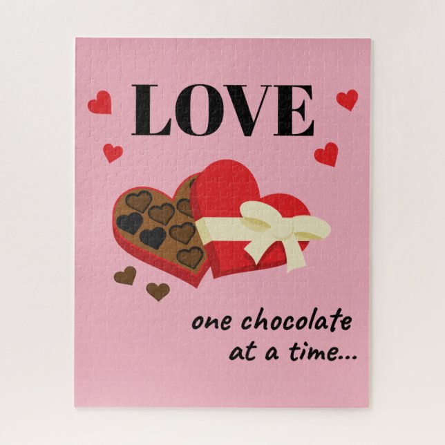 Puzzle Love One Chocolate at a Time Drôle Citation (Vertical)