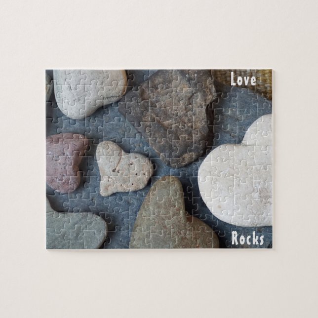 Puzzle Love Rocks-Une collection de roches en forme de co (Horizontal)