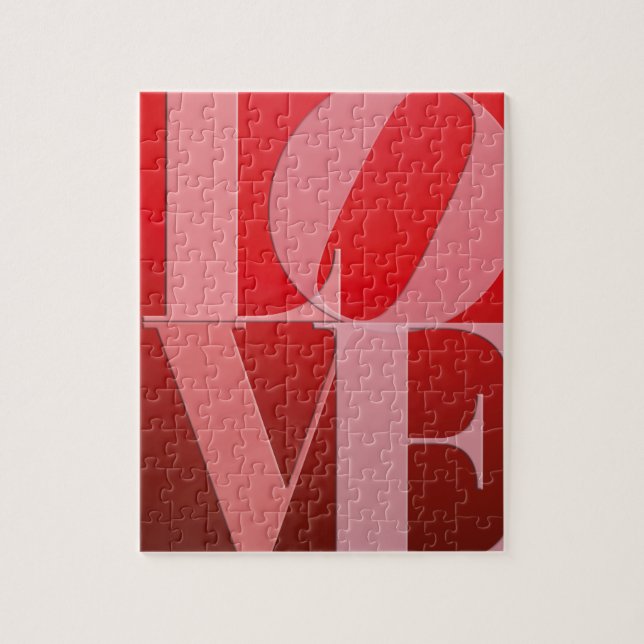 Puzzle Love Romance Rouge rose (Vertical)