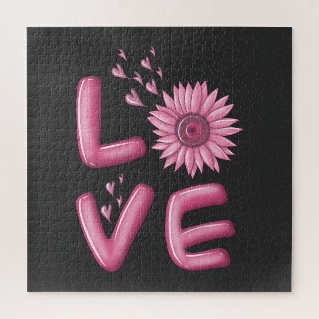 Puzzle Love Tournesol Rose (Vertical)