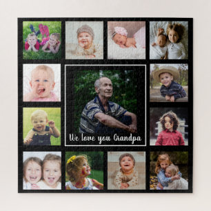 Puzzle Love You Grand-père 13 Photo Collage noir