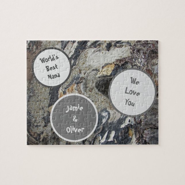 Puzzle Love You Nana Nature Photo Marbled Driftwood (Horizontal)