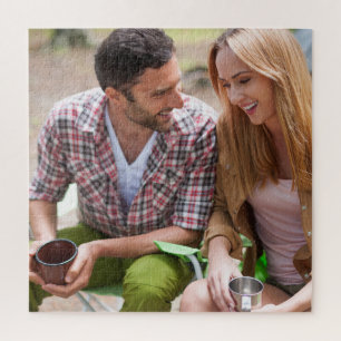 Puzzle Loving Couple Custom Outdoor Camping 20" x 20"