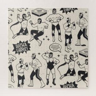 Puzzle Lucha Libre : motif de lutteurs mexicains