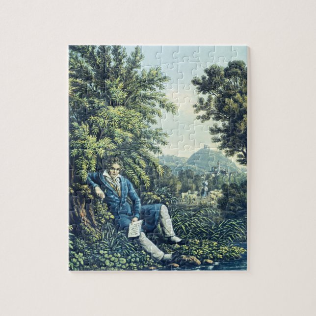 Puzzle Ludwig van Beethoven par une rivière (engravin (Vertical)