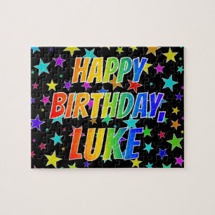Puzzle "LUKE" Prénom, amusant "HEUREUX ANNIVERSAIRE"