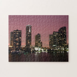 Puzzle Lumière de coucher du soleil au-dessus de Miami