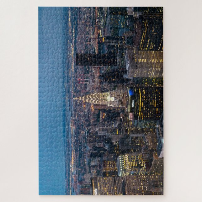 Puzzle Lumières nocturnes de New York City Skyline (Vertical)